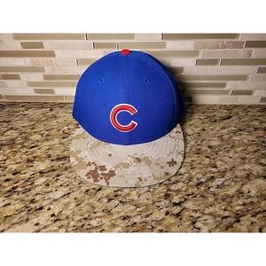 New Era Chicago Cubs Hat Size 7 3/8 Fitted 59Fifty Cap Camouflage MLB Baseball